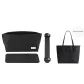 [Three-Piece Set Charcoal Black]Open Top Liner+Bottom Pad+Shoulder Pads