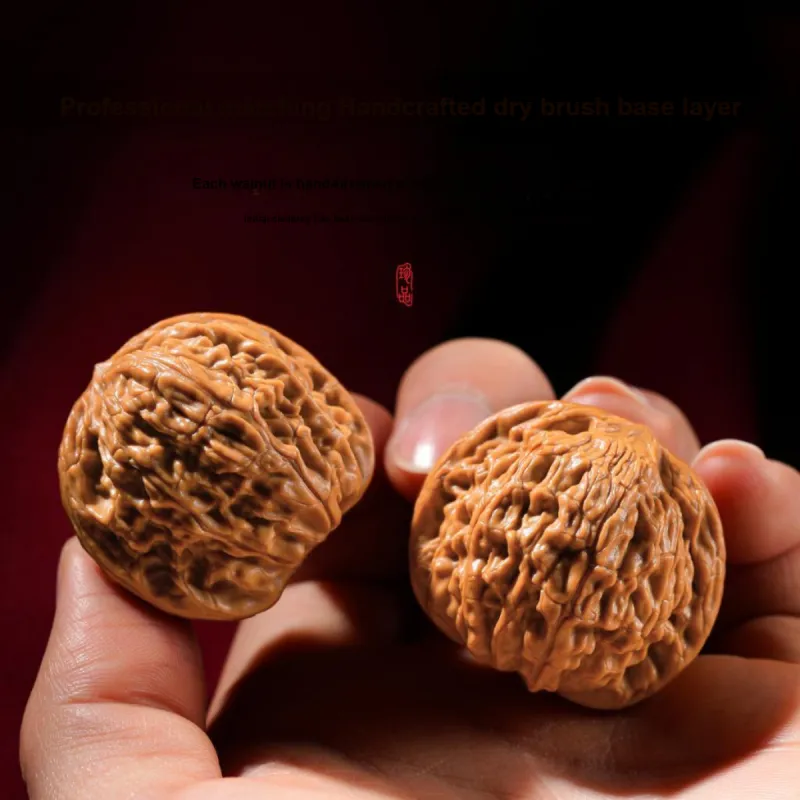 FANGYUANXIAOFU Walnut Fine Handicraft Handheld Frog Head High End Collector's Level Premium Unisex-5