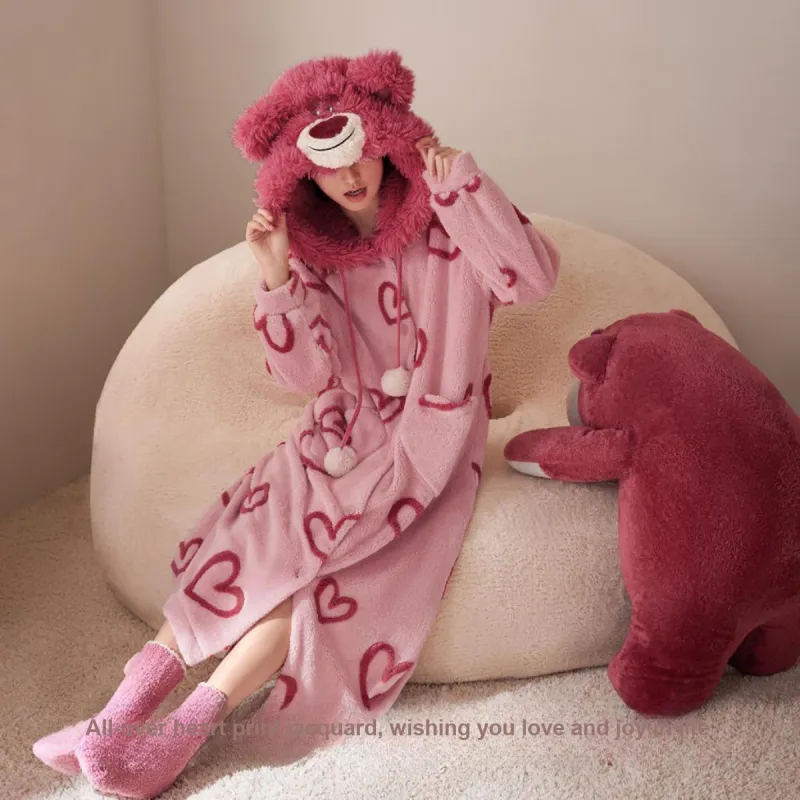 JINGYUN x Disney Pajama Robe Women's Red-3