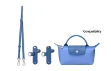 Adjustable Shoulder Strap 94-114cm+Free Perforated (Chrysanthemum Blue Silver Buckle)