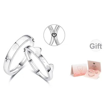 CAREBEARS S999 Fine Silver/S925 Silver Rings Unisex