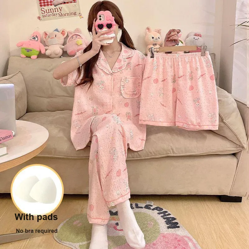 DanceBees Pajama Set Women's Pink-1