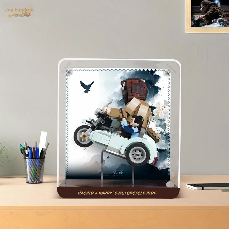 LIGHT YOUR BRICKS 76443 Hagrid And Harry's Motorcycle Journey Display Case Model Accessories-4