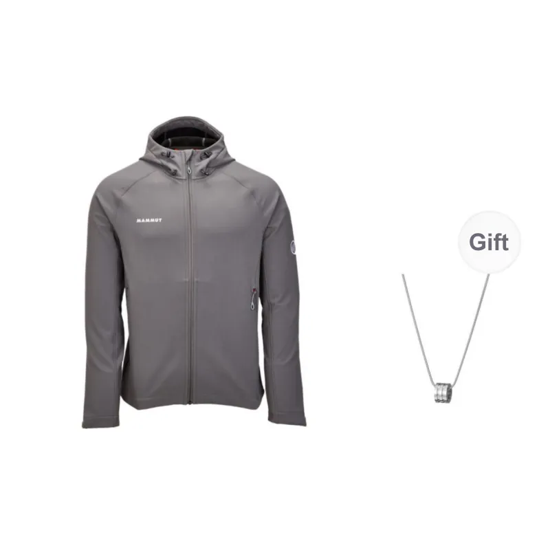 MAMMUT Clion Jacket Unisex Titanium Gray With Free Necklace-0