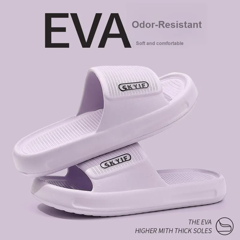 Foot Recreation Summer Home Indoor Comfortable Slip Resistant Bathroom Quiet EVA Slippers, Home Slippers, Unisex-17