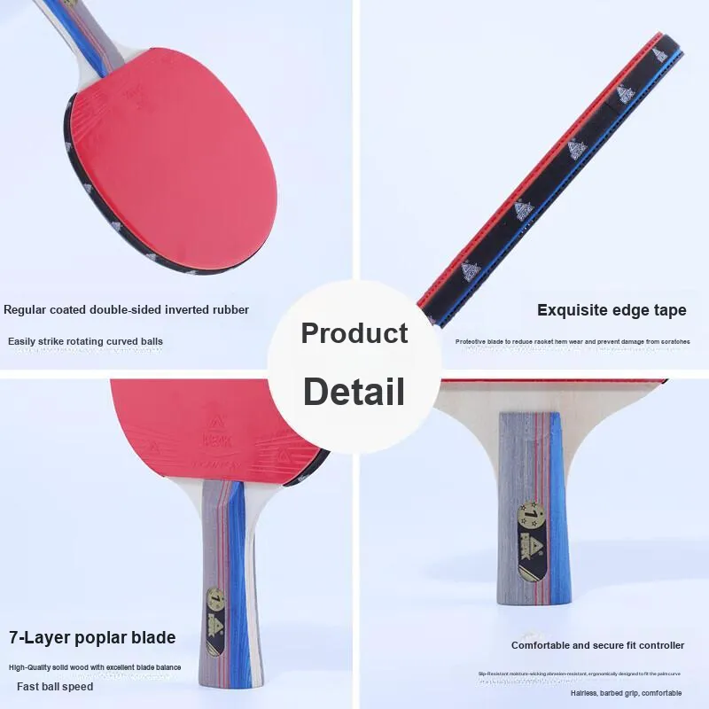 PEAK Ping Pong Paddles Unisex Yangmu Sponge EVC Red-2