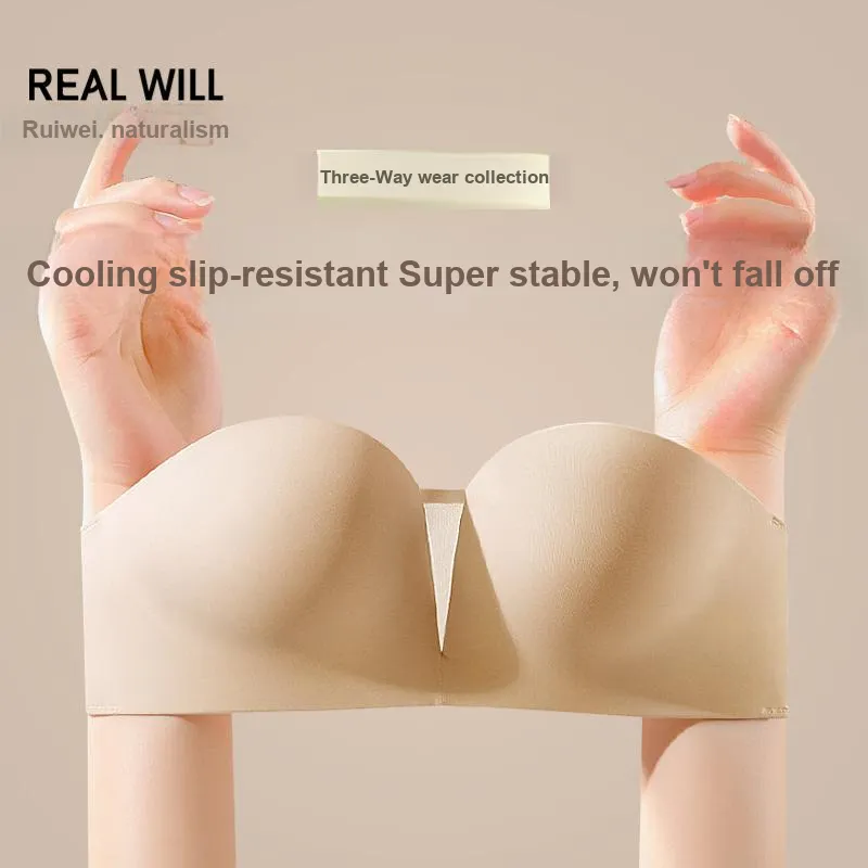 Runwei Women's Strapless Bras-1