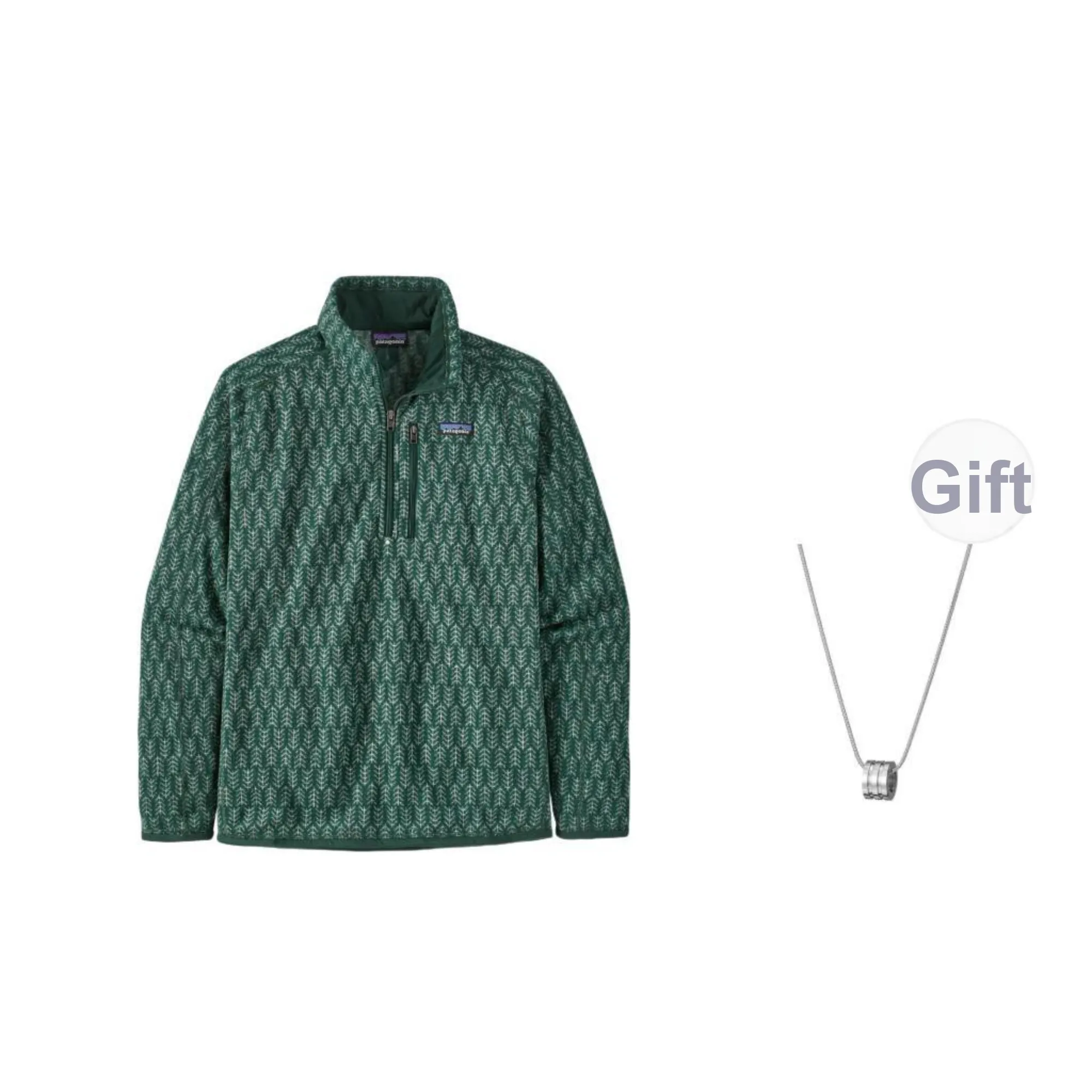 Patagonia Jackets & Coats Men's Peacock Green, Comes With Necklace