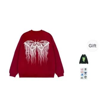 KZDALL Crewneck Sweatshirt Unisex Red