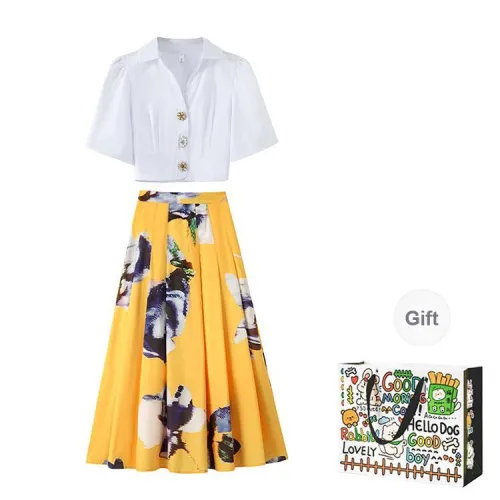 PZHK Two Piece Skirt Sets Women's