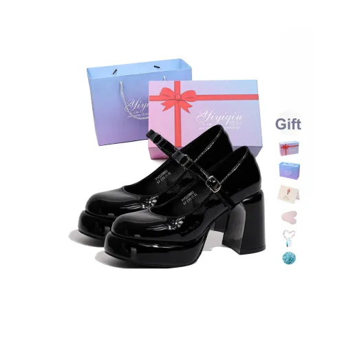 Take the Qin Грубый каблук Туфли Мэри Джейн 9 см Женские Подарочный набор в коробке