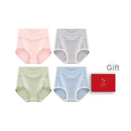 RED DRAGONFLY Хлопковые трусы женские комбинация набор в подарочной коробке