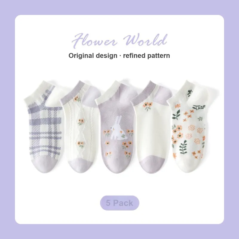 Caramella Ankle Socks Women's 5 Pack-19
