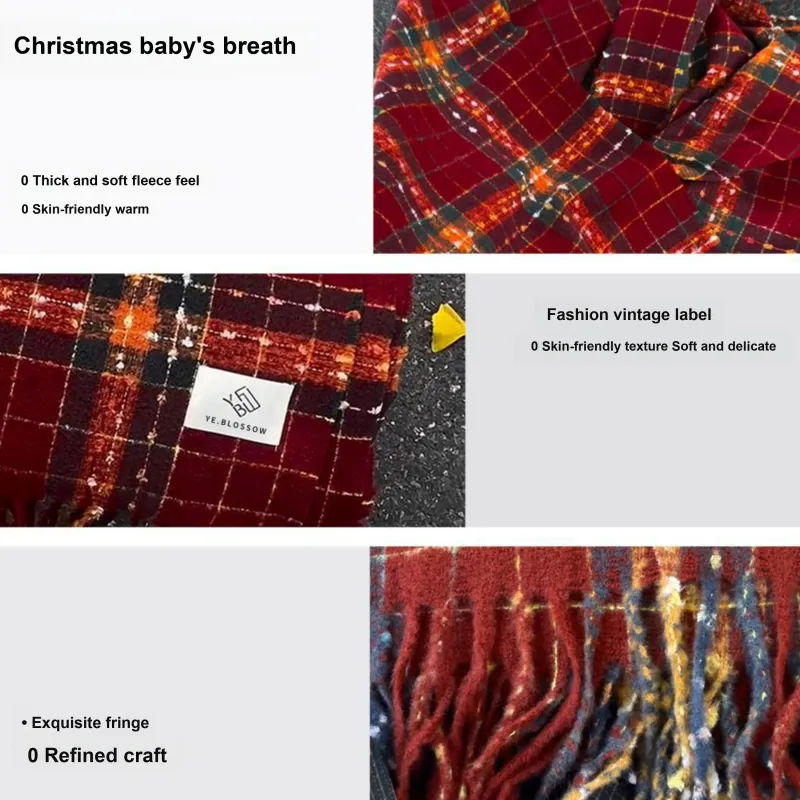 PLAN IN Knit Scarves Unisex-4