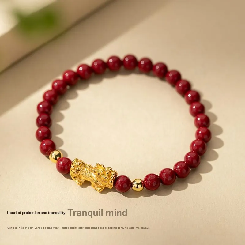 Encounter Gift Reconstructed Cinnabar Bracelets Unisex-2