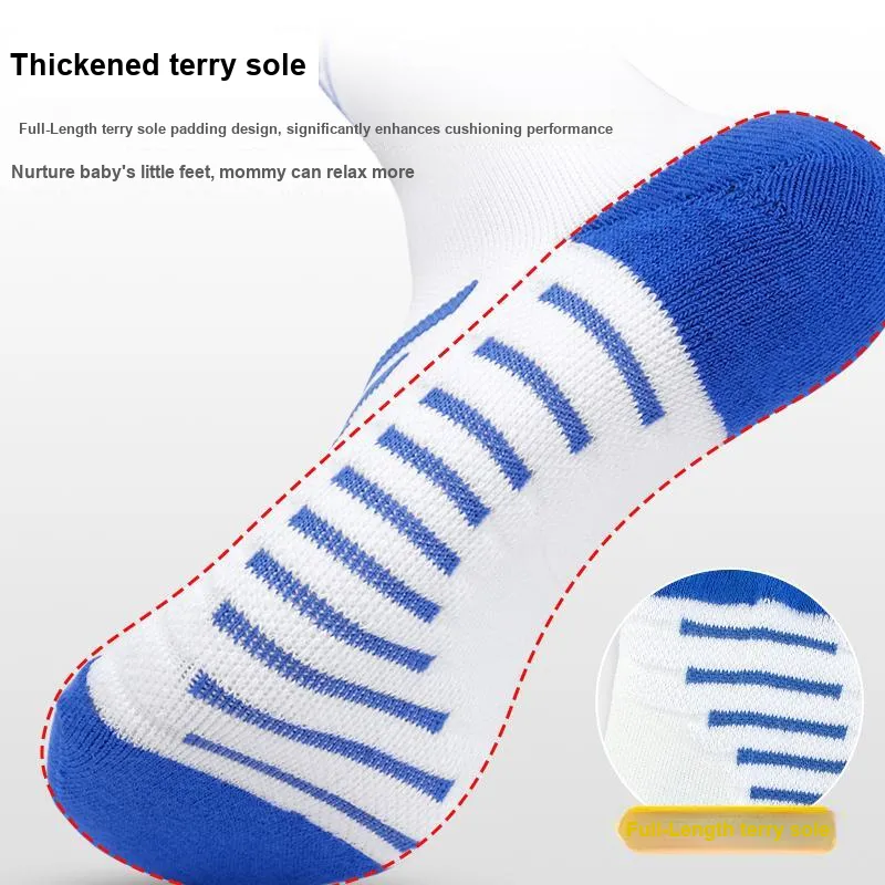PEAK Soccer Socks Men's White Blue-2