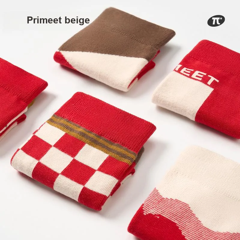Primeet Mid Calf Socks Unisex Box 5 Pack-1