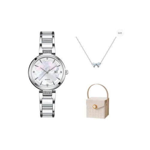 BAOGELA SKHL Collection Кварцевый механизм Сплав Смольный ремешок Женские часы Циферблат с жемчужной оболочкой Цвет