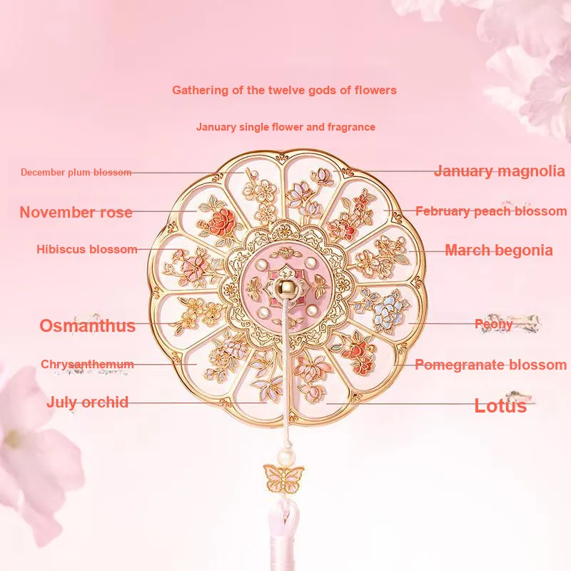 Future Maple Twelve Gods Of Flowers Make Up Mirrors Chinese Fashion Trend Traditional Chinese Style Palace Style Relief-6