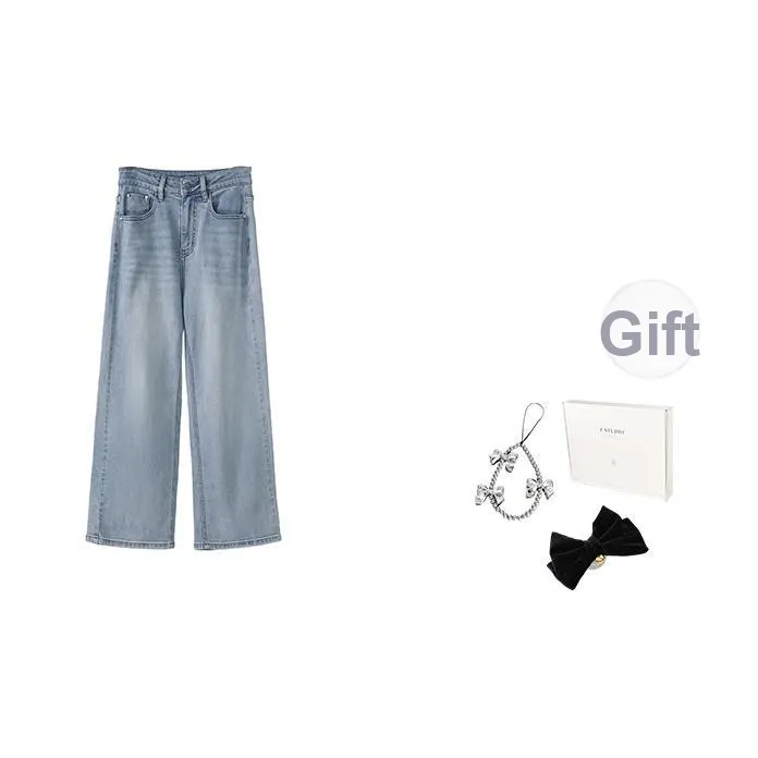 Fstudio Лето Корейский стиль Коммутирование Straight Fit Casual Jeans Women's