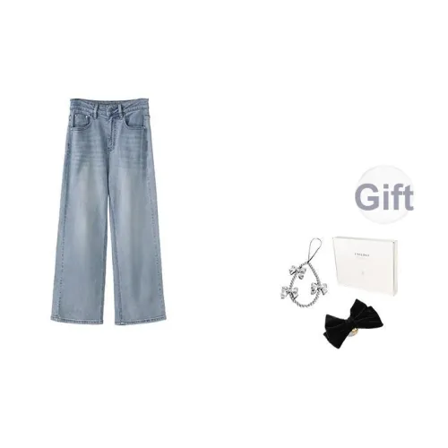 Fstudio Лето Корейский стиль Коммутирование Straight Fit Casual Jeans Women's