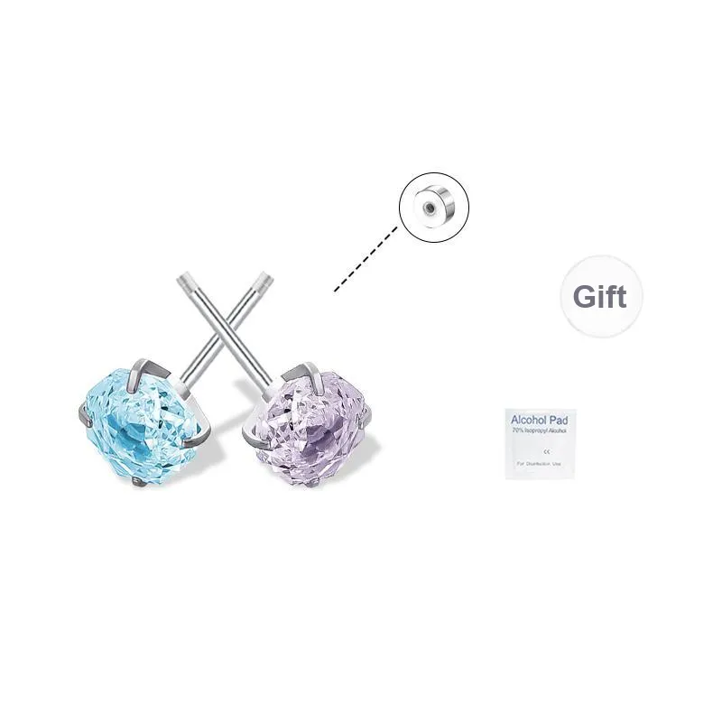 UX Ear Bone Stud For Piercing Flat Hypoallergenic Stud Earrings Unisex-11