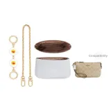 Nolita 19 Exclusive DuPont Paper Liner+White Sun Round Buckle Extender Chain Gold-Tone