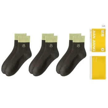 Master Mid Calf Socks Women's Shopping Bag 3 Pack Black