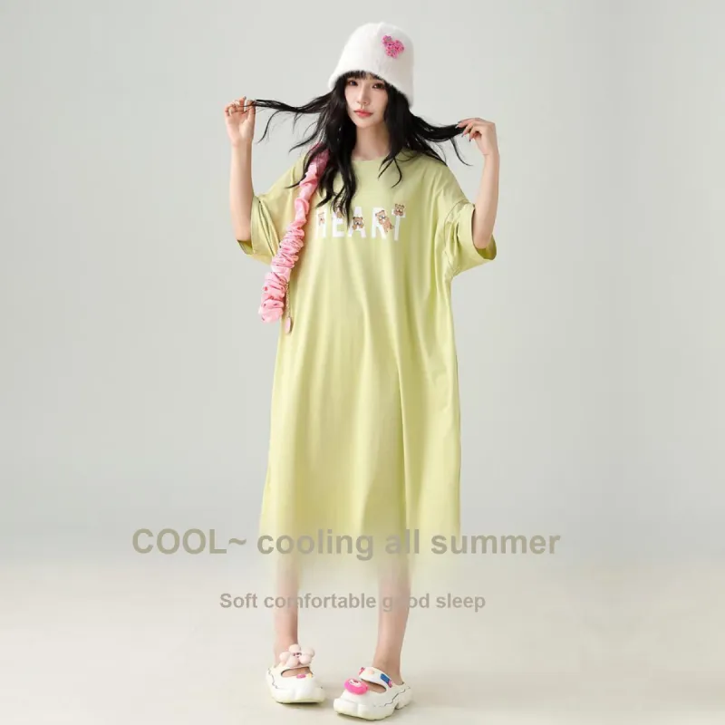 Nodos Shield Nightgown Women's Mustard Yellow-2