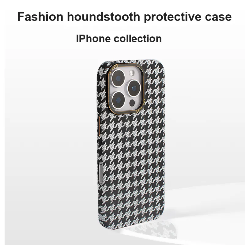 TXBX PC Material Thousand Crane Totem Metal Frame Phone Case Compatibility With Apple 16/15/14/13 Collection-1