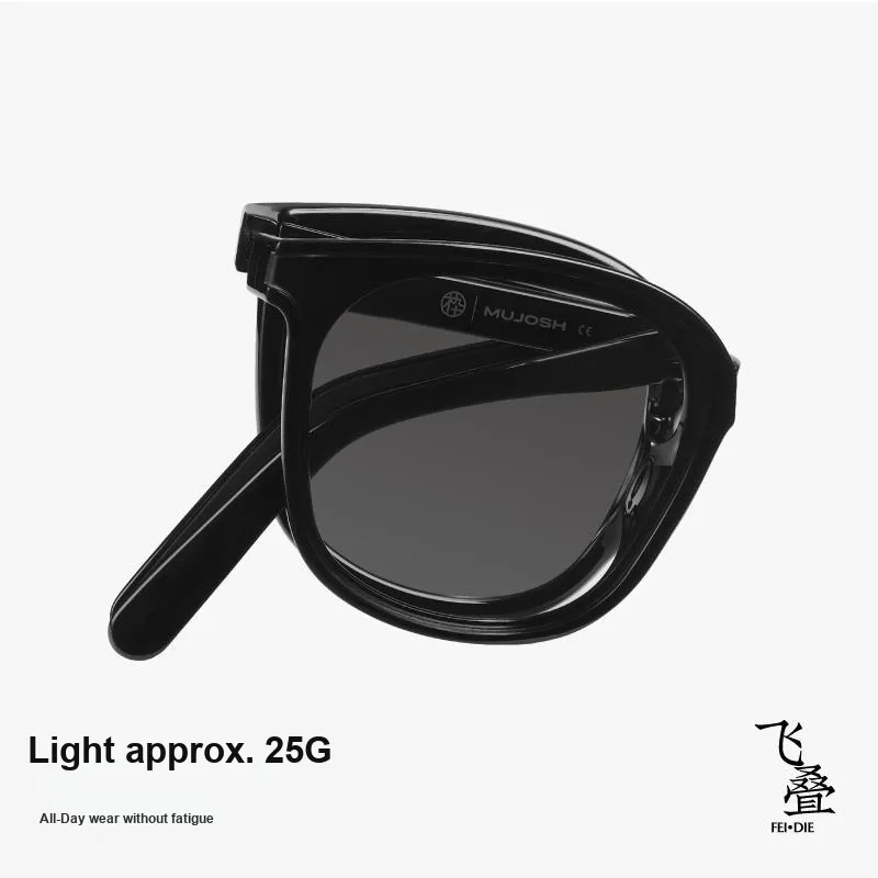 MUJOSH TR90 Square Sun Protection Sunglasses With UV Protection And Eye Protection Unisex Black-1