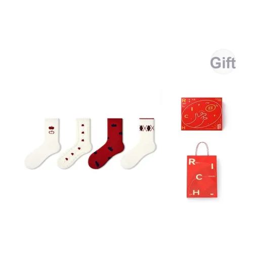 PRIMEET Носки Crew Женские Коробка из 4 пар