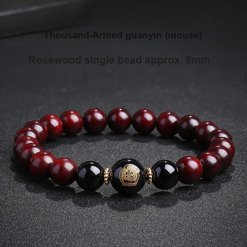 MUSHENGYUAN Rosewood Bracelets Unisex-2