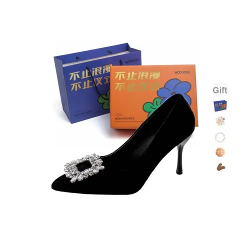 WOXXXN Узкий каблук Высокие каблуки Женские Черный