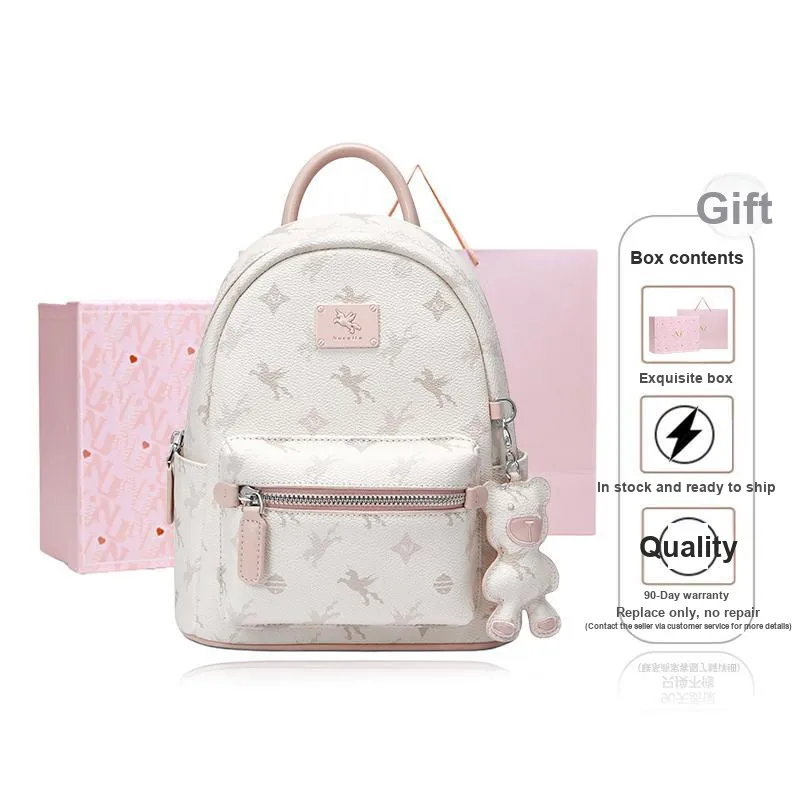 NUCELLE PVC Backpack, One Shoulder Crossbody, Small Backpack Mini Women's Multicolor