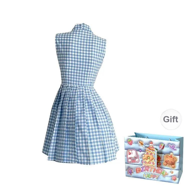 Gentle Welcome Sleeveless Dress Women's Blue-1