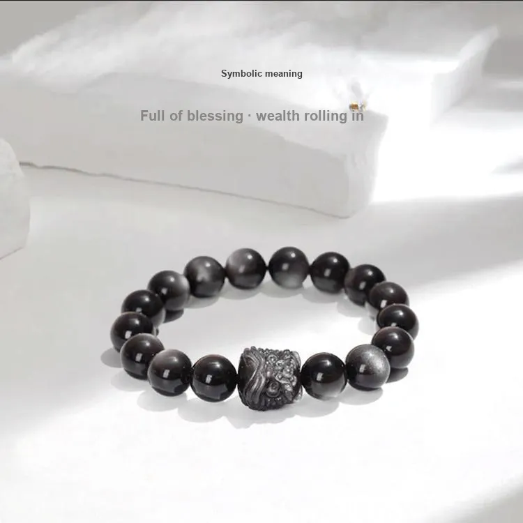RboySe Obsidian Bracelets Unisex-4