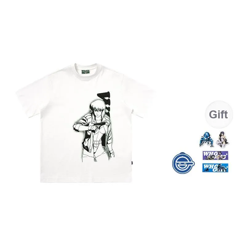 WHOOSIS X Ghost In The Shell, Collaboration T Shirts Unisex-3