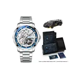 Silver Case Blue Dial Steel Band[Limited Sports Car Clothing Sets]