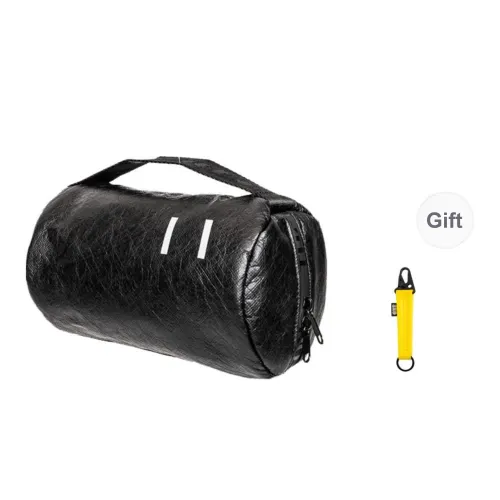 One Person's Planet DuPont Paper With Velvet Fabric Toiletry Bag Handbag Regular Unisex Black