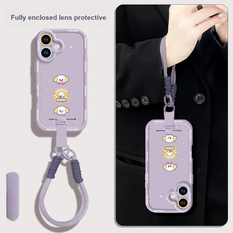 Sen Dog Silicone Material With Lanyard Backpack Style Phone Cases Compatible With Apple 16 Pro Max/Pro/Plus/15/14/13-9