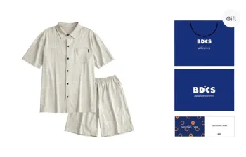 Peninsula City Pajama Set Men's Artistic Gray Gift Box Set