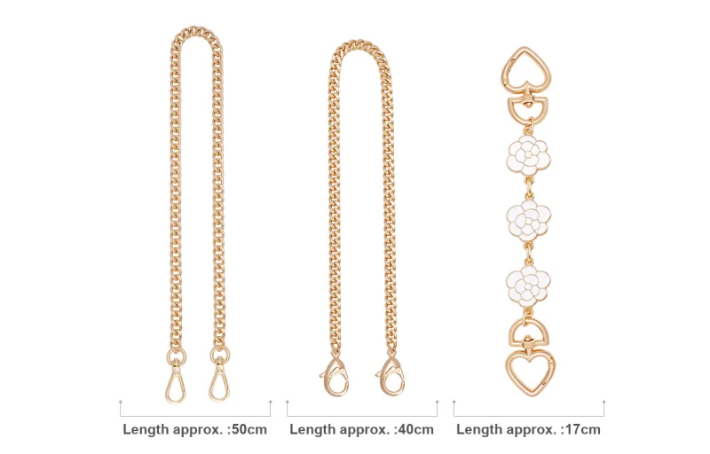 GUYI Metal Bag Accessory Bag Strap Unisex Gold Tone-2