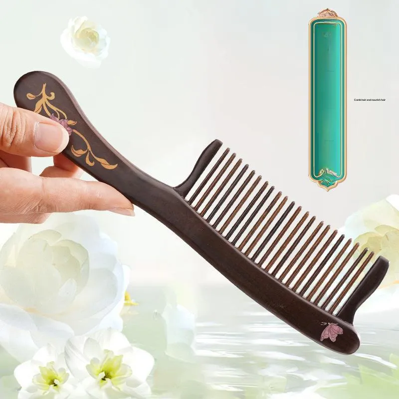 XIBI Ebony Wood Comb Straight Hair-3