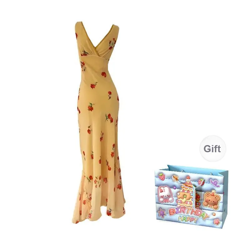 BRASS SCOUT Sleeveless Dress Women's Yellow-1