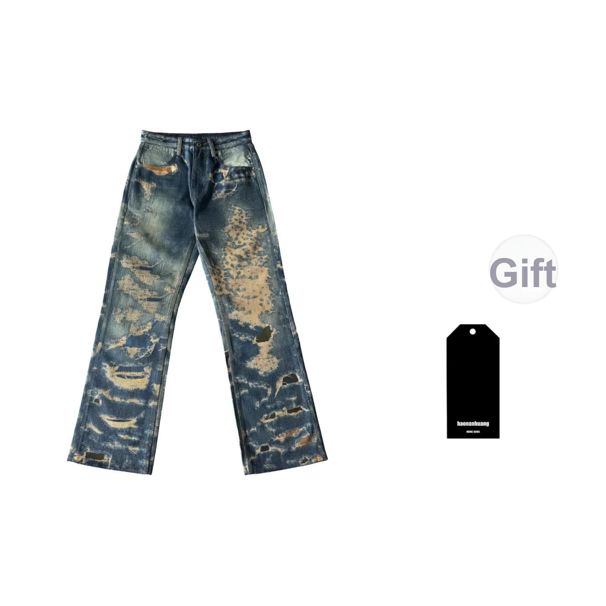 Haonanhuang Синие Унисекс Джинсы