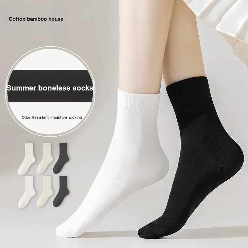 B&C.Room Mid Calf Socks Basic Unisex 5 Pack-7