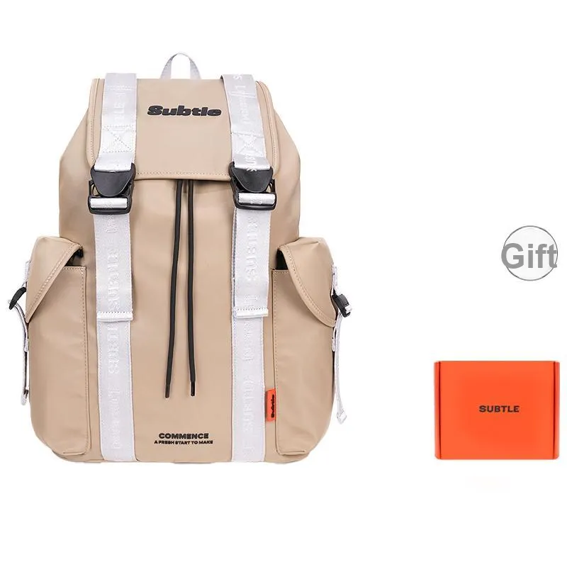 Subtle Nylon Backpack Tubas Unisex Multicolor