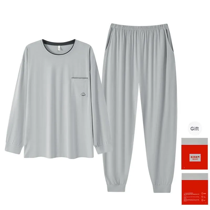 GOSO Pajama Set Men's Shopping Bag Light Gray-0