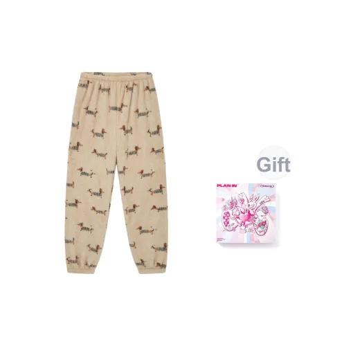 PLAN IN Молочно-чайный Dachshund Puppy Пижамные штаны Унисекс Пижамные штаны